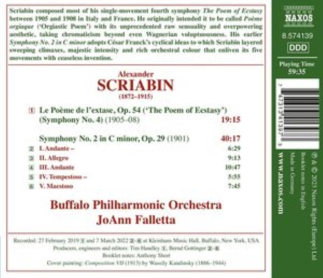 BUFFALO PHIL ORCH/FA - SCRIABINTHE POEM OF ECSTASY - CD