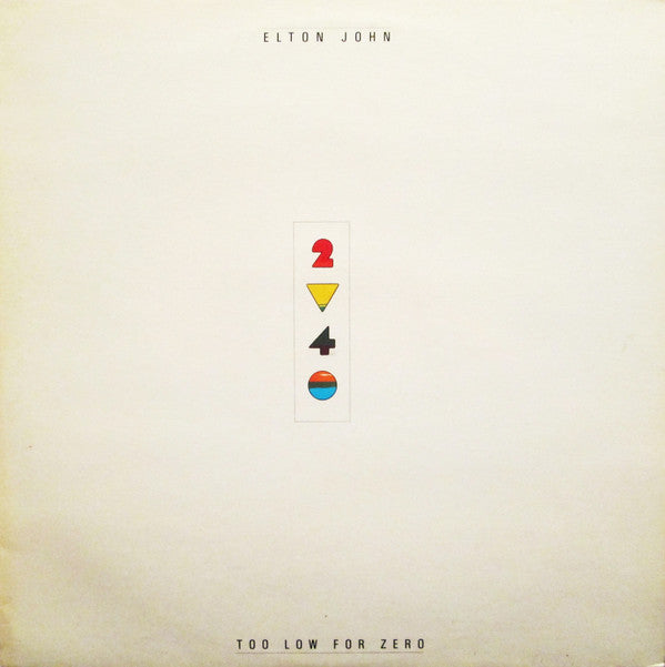 Elton John - Too Low For Zero - Used Vinyl Record