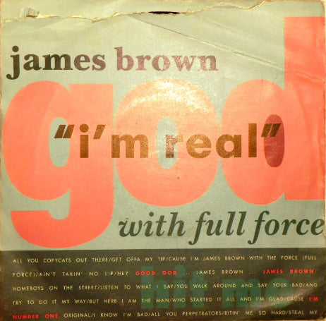 James Brown - I'm Real - Used Vinyl Record 7"