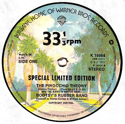Bootsy's Rubber Band - Pinocchio Theory - Used Vinyl Record 12"
