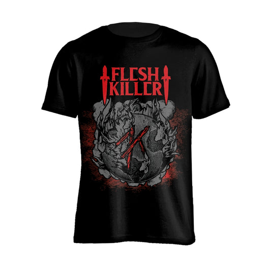 FLESHKILLER - RED LOGO - tshirt - T Shirt - Size XL