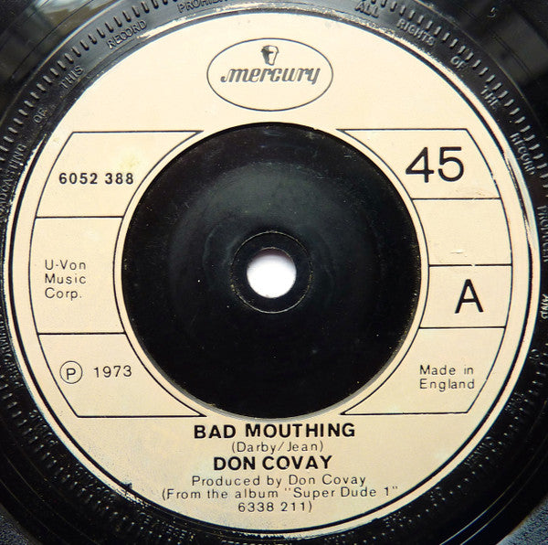 Don Covay - Bad Mouthing/I Was Checking Out,She Was CHecking In - Use