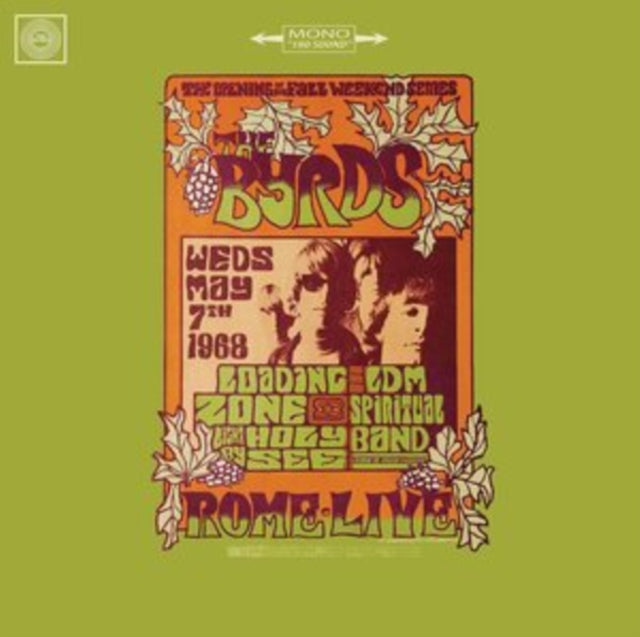 BYRDS - LIVE IN ROME 1968 - Vinyl Record VL