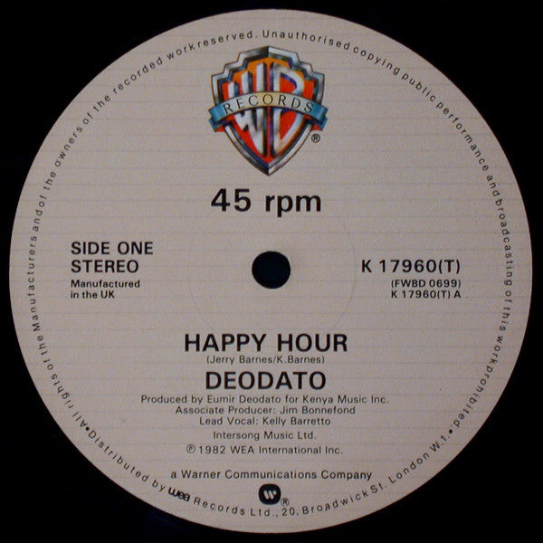 Eumir Deodato - Happy Hour / Sweet Magic / Night Cruiser - Used Vinyl