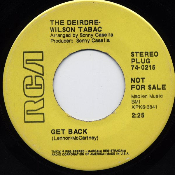 Deirdre Wilson Tabac - Get Back / Angel Baby - Used Vinyl Rec
