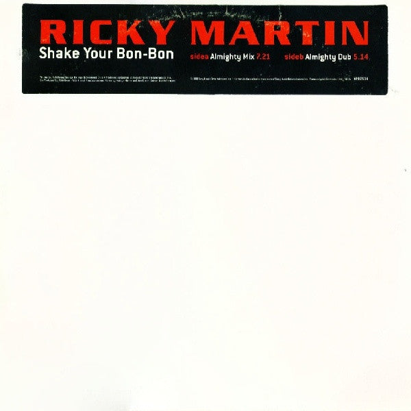 Ricky Martin - Shake Your Bon-Bon - Used Vinyl Record 12"