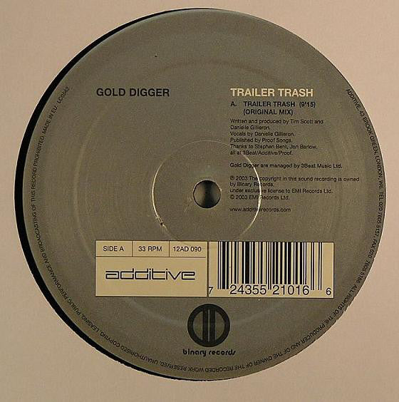 Gold Digger - Trailer Trash - Used Vinyl Record 12"