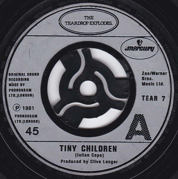 Teardrop Explodes - Tiny Children - Used Vinyl Record 7"