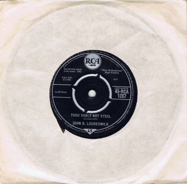 John D. Loudermilk - Thou Shalt Not Steal / Mister Jones - Used Viny