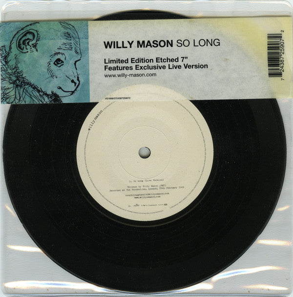 Willy Mason - So Long (Live Version) - Used Vinyl Record 7"