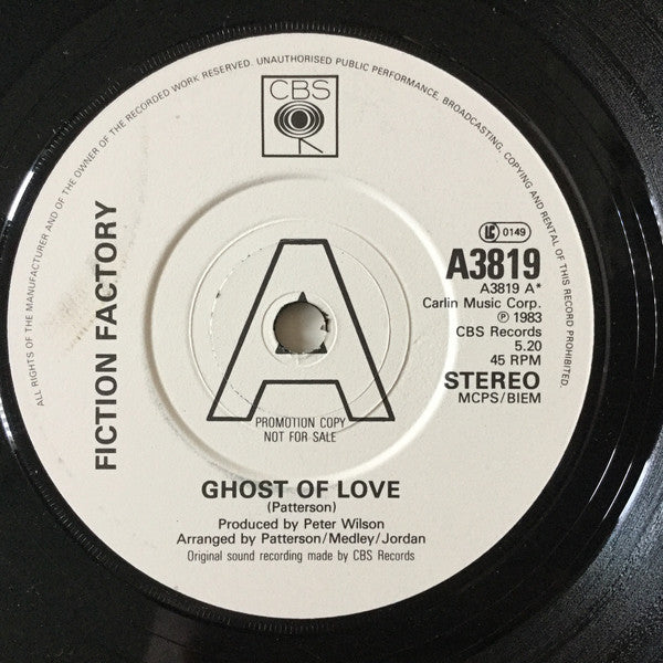 Fiction Factory - Ghost Of Love - Used Vinyl Record 7"