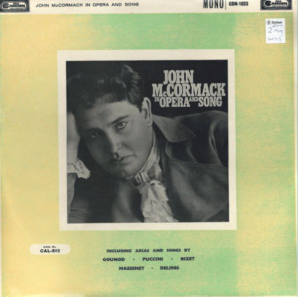 John McCormack - In Opera And Song - Used Vinyl Record
