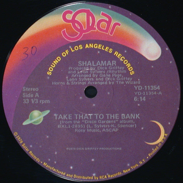 Shalamar - Take That To The Bank - Used Vinyl Record 12"