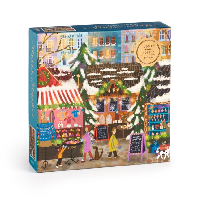 Joy Laforme - Merry Market 1000 Piece Foil Puzzle in a Square Box - Ne