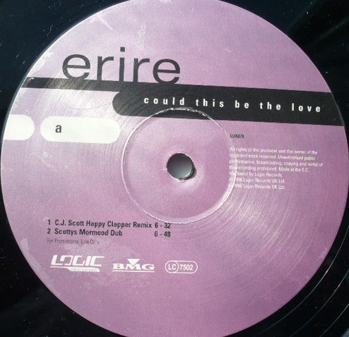 Erire - Could This Be The Love - Used Vinyl Record 12"