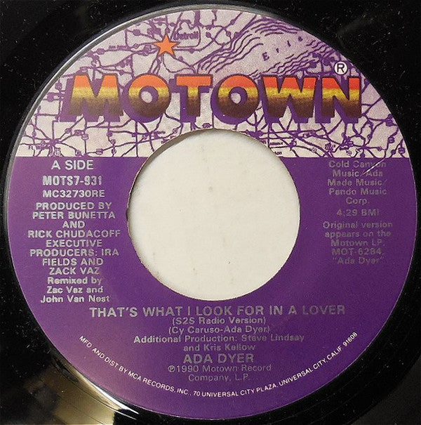 Ada Dyer - That's What I Look For In A Lover - Used Vinyl Record 7"