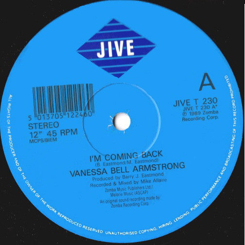 Vanessa Bell Armstro - I'm Coming Back - Used Vinyl Record 12"
