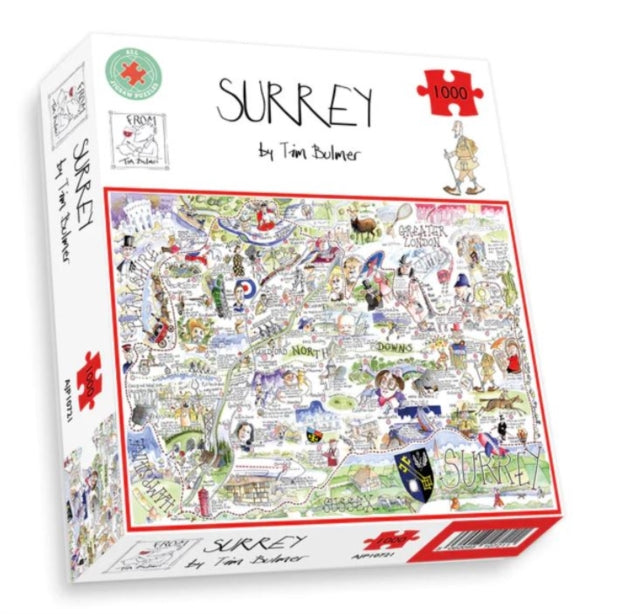 Map of Surrey Jigsaw 1000 Piece Puzzle - General merchandize