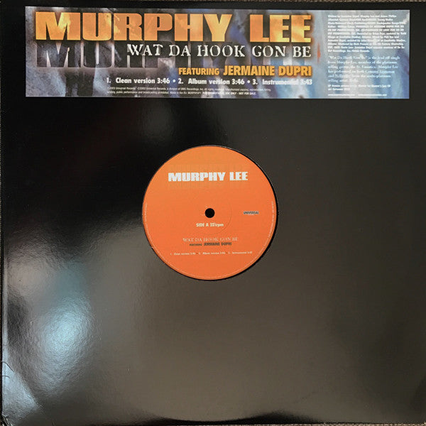 Murphy Lee - Wat Da Hook Gon Be - Used Vinyl Record 12"