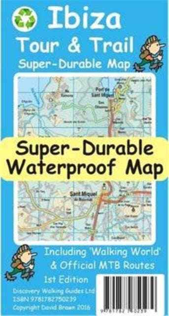David Brawn - Ibiza Tour & Trail Super-Durable Map - New Sheet map