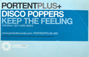 Disco Poppers - Keep The Feeling - Used Vinyl Record 12"