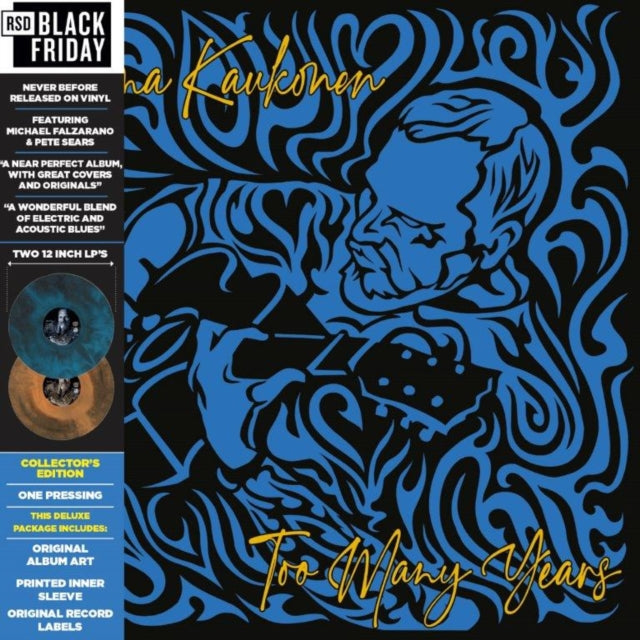JORMA KAUKONEN - TOO MANY YEARS… (MARBLE BLUE & WHITE VINYL) - Vinyl