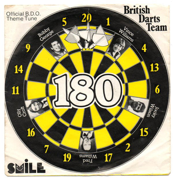 British Darts Team - 180 - Used Vinyl Record 7"