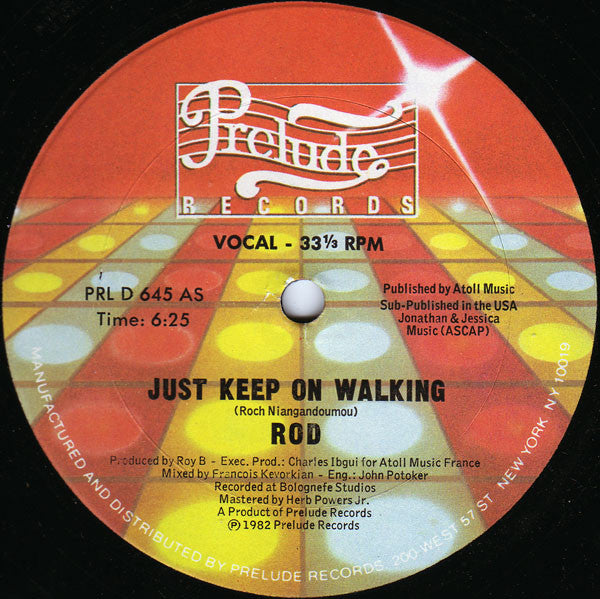 Rod - Just Keep On Walking - Used Vinyl Record 12"