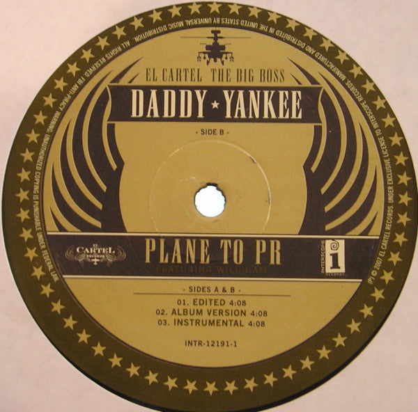 Daddy Yankee - Plane To PR - Used Vinyl Record 12"