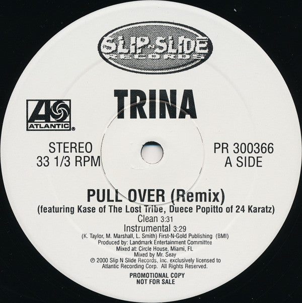 Trina - Pull Over (Remix) - Used Vinyl Record 12"