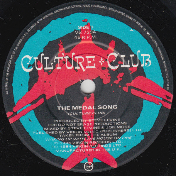 Culture Club - Medal Song - Used Vinyl Record 7"