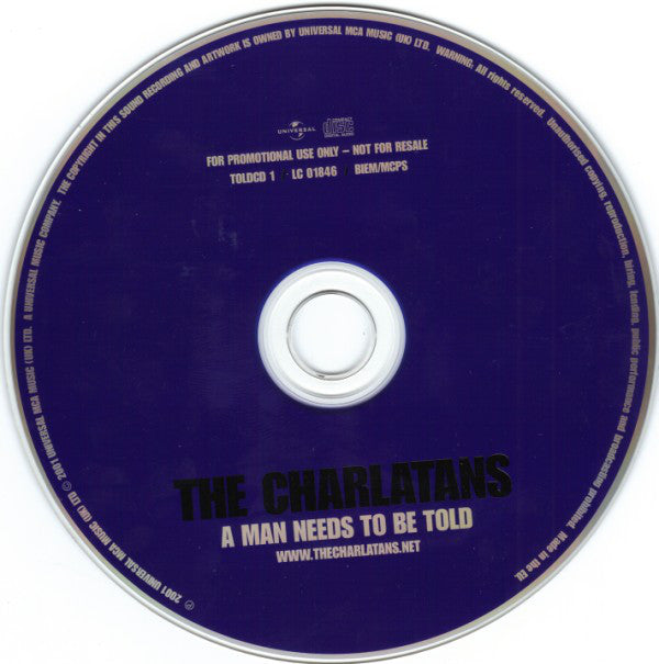 Charlatans - A Man Needs To Be Told - Used CD