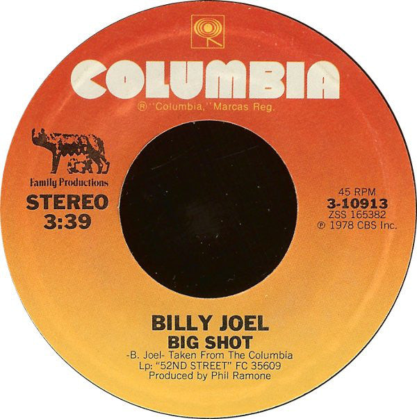 Billy Joel - Big Shot - Used Vinyl Record 7"