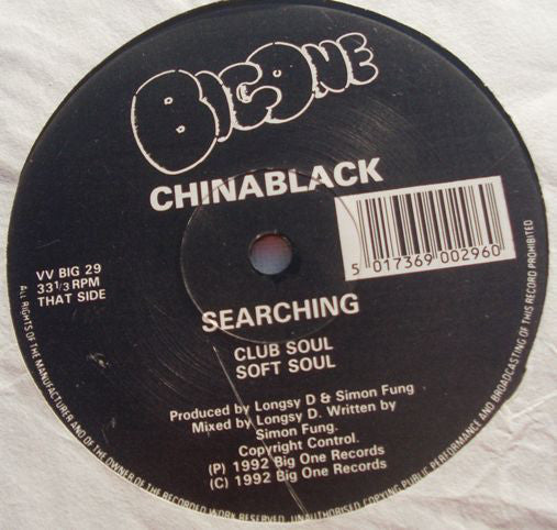 China Black - Searching - Used Vinyl Record 12"