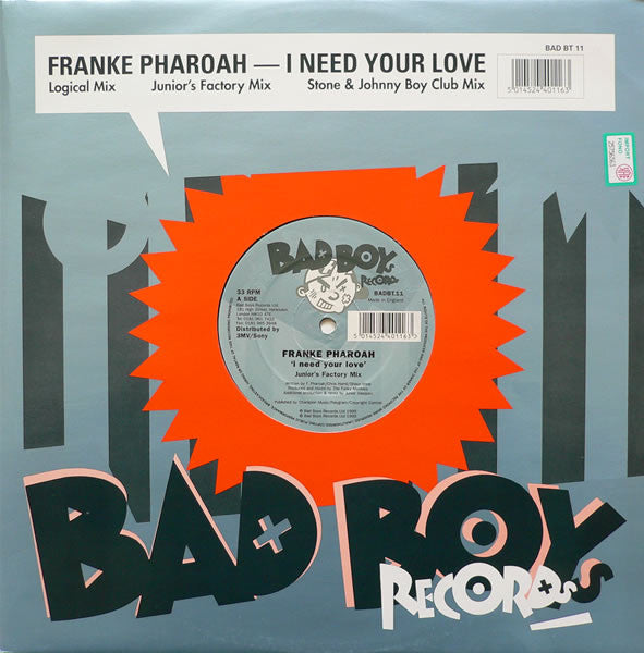 Frankë Pharoah - I Need Your Love - Used Vinyl Record 12"