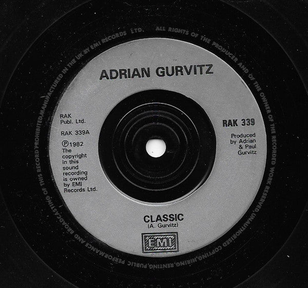 Adrian Gurvitz - Classic - Used Vinyl Record 7"