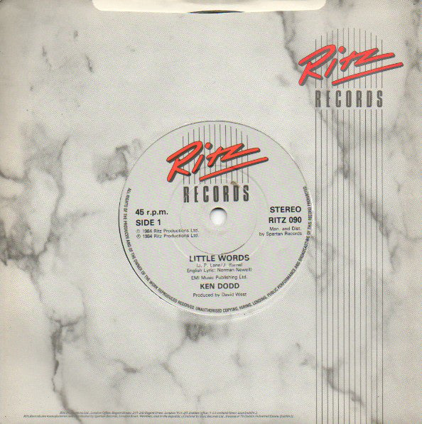 Ken Dodd - Little Words - Used Vinyl Record 7"