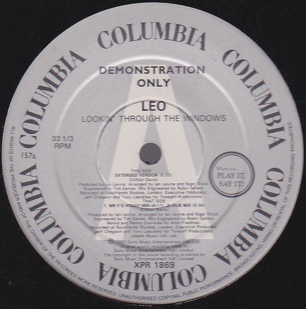 Leo - Lookin' Through The Windows - Used Vinyl Record 12"