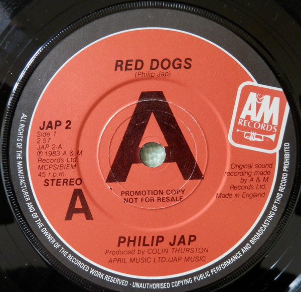 Philip Jap - Red Dogs - Used Vinyl Record 7"
