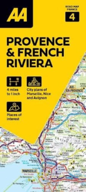 AA Road Map Provence & French Riviera : 3 - New Sheet map
