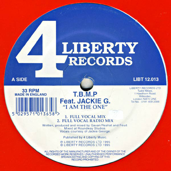 T.B.M.P. - I Am The One - Used Vinyl Record 12"