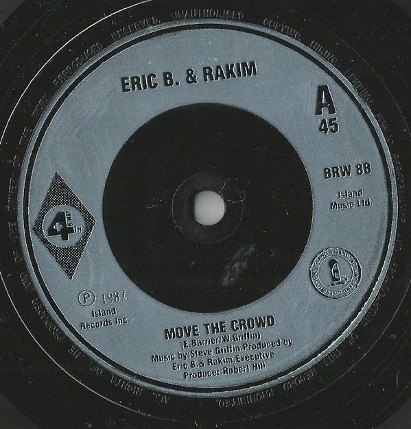 Eric B. & Rakim - Move The Crowd - Used Vinyl Record 7"
