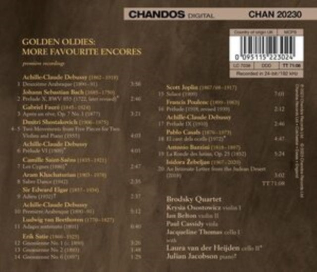 BRODSKY QUARTET - GOLDEN OLDIES - MORE FAVOURITE - CD