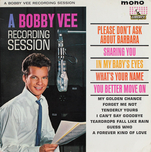 Bobby Vee - A  Recording Session - Used Vinyl Record