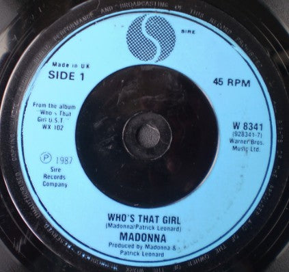 Madonna - Who's That Girl - Used Vinyl Record 7"