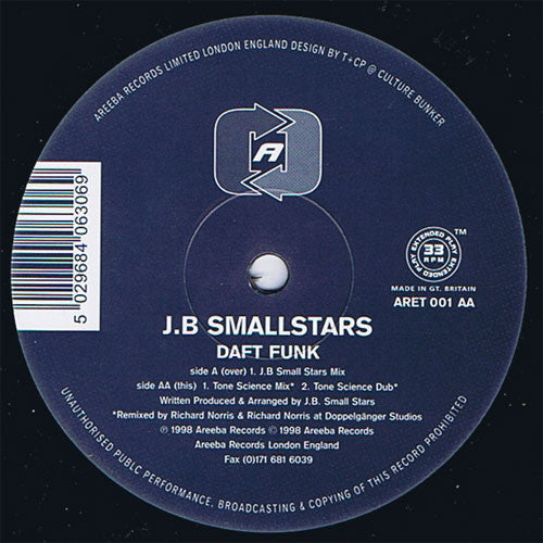 JB Smallstars - Daft Funk - Used Vinyl Record 12"