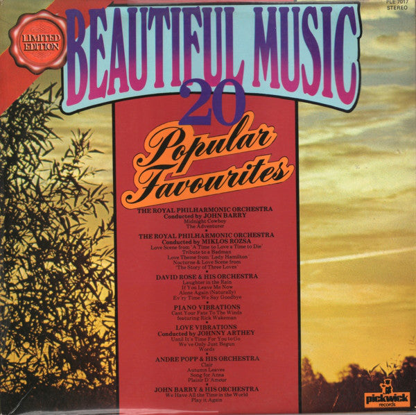 Various - Beautiful Music 20 Popular Favourites - Used Vinyl Record