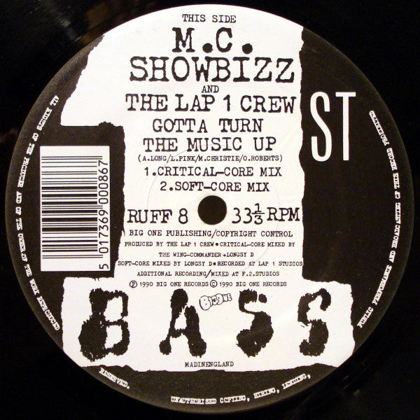 M.C. Showbizz - Gotta Turn The Music Up - Used Vinyl 12"