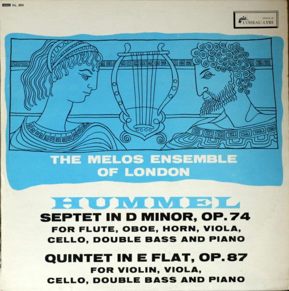 Johann Nepomuk Humme - Septet In D Minor, Op. 74 For Flute, Oboe, Hor
