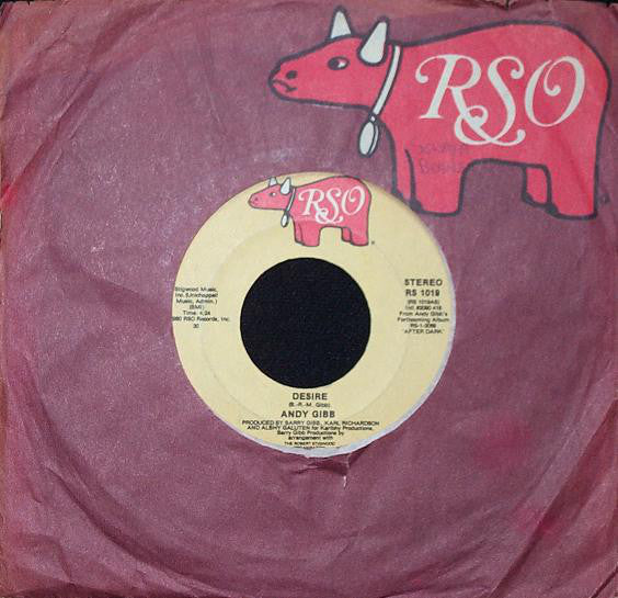Andy Gibb - Desire - Used Vinyl Record 7"